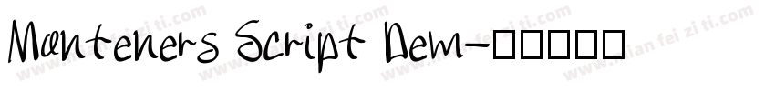 Monteners Script Dem字体转换